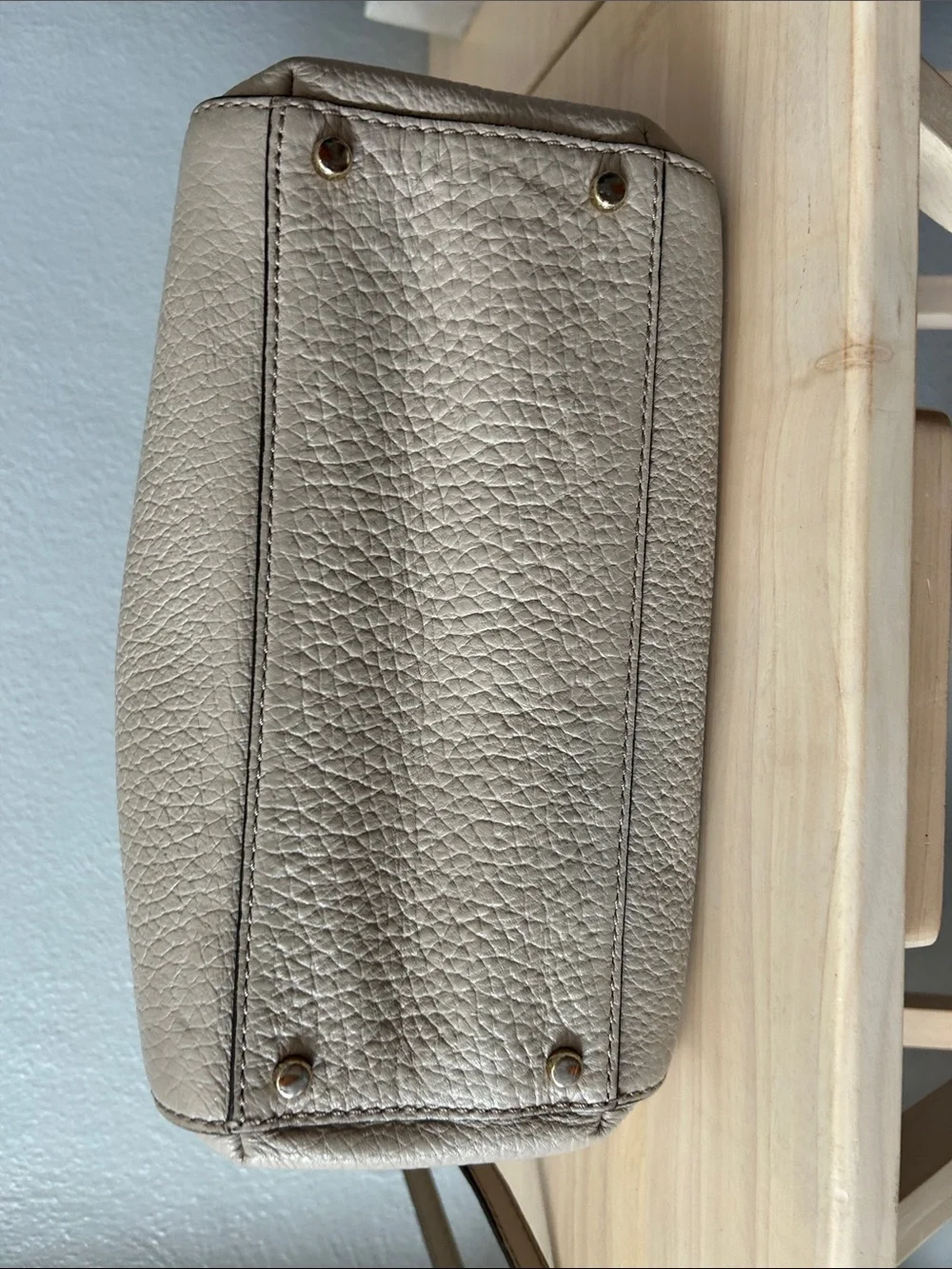 kate spade Pebbled Leather Satchel in Taupe